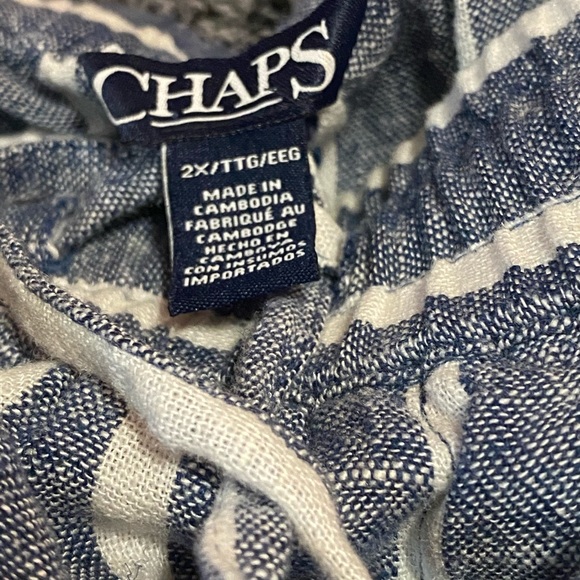 😍CHAPS WIDE LEG LINEN PANTS - Picture 4 of 5